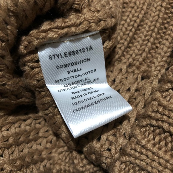 dra Los Angeles Chunky Knit Distressed Crop Crew Neck Sweater Sz Large - Picture 2 of 6